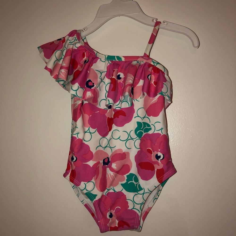 One piece floral ruffle detail swimsuit 18-24mth